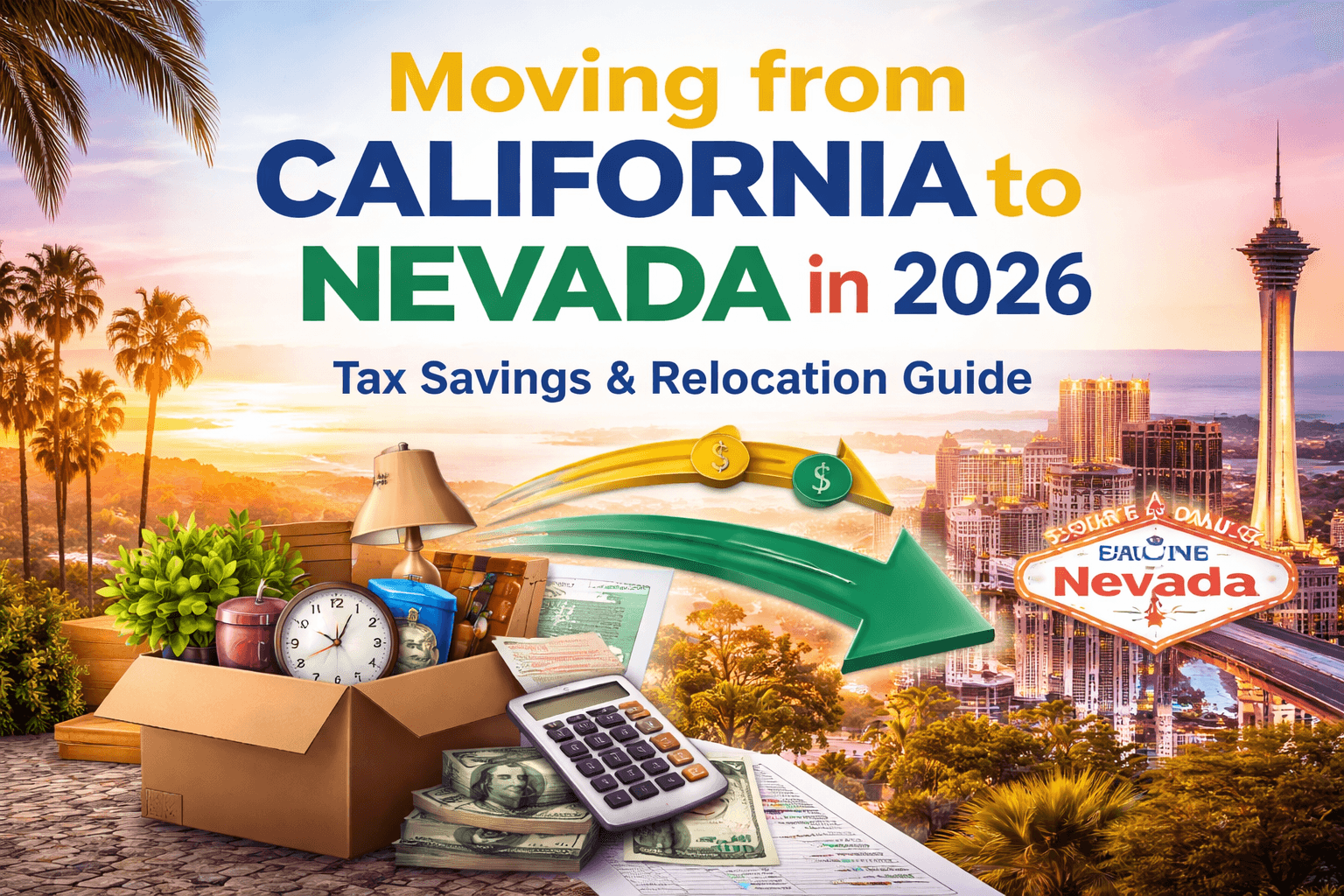 Moving from California to Nevada in 2026: Tax Benefits, Cost Savings & Relocation Guide