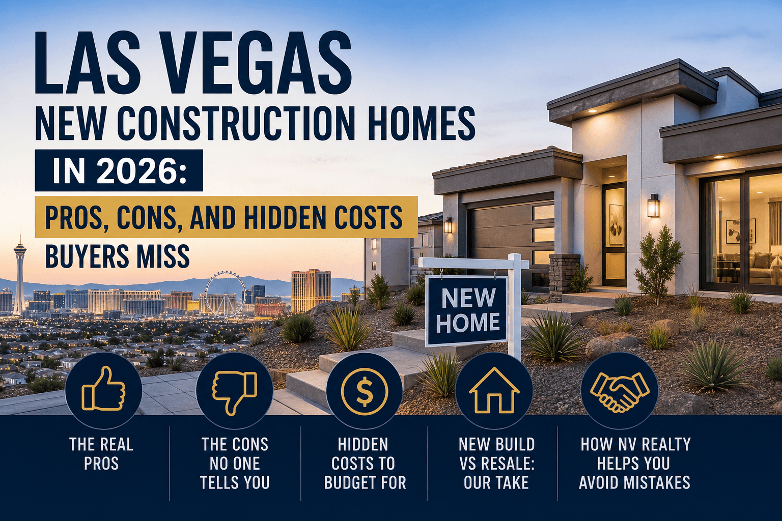 Las Vegas New Construction Homes in 2026: Pros, Cons, and Hidden Costs Buyers Miss